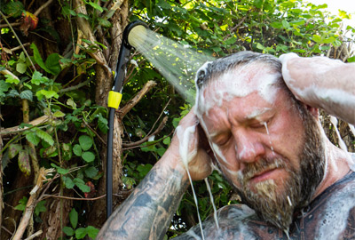 RidgeMonkey Outdoor Power Shower (with 10L Water Carrier)