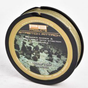 PB PRODUCTS STRETCH ATTACK SHOCKLEADER 40LB 10 MTS GRAVEL