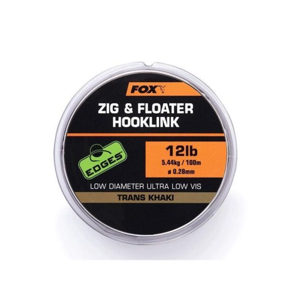 FOX Zig E Floater Hooklink Trans Khaki 12lb