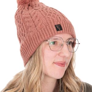 Fox Ladies Knitted Bobble Hat
